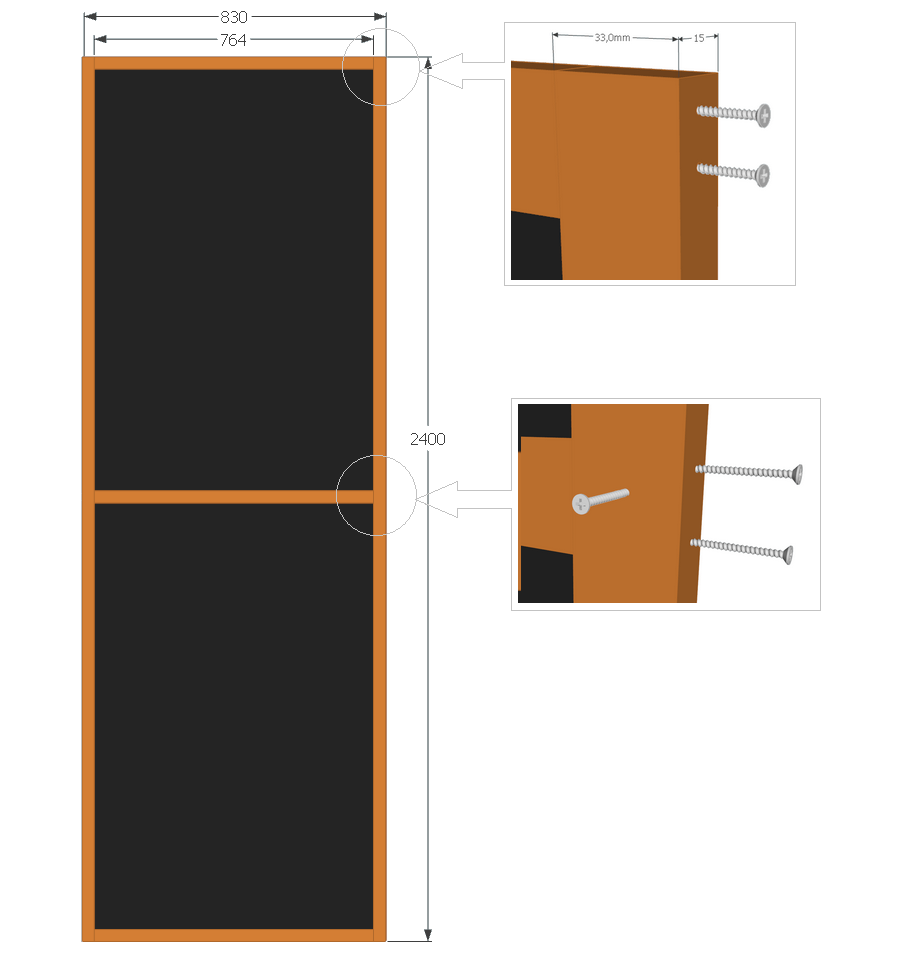 Design of corner bass-trap front frame